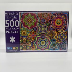 New 500 piece Jigsaw Puzzle Mandala Delight Colorful Design Art Sealed